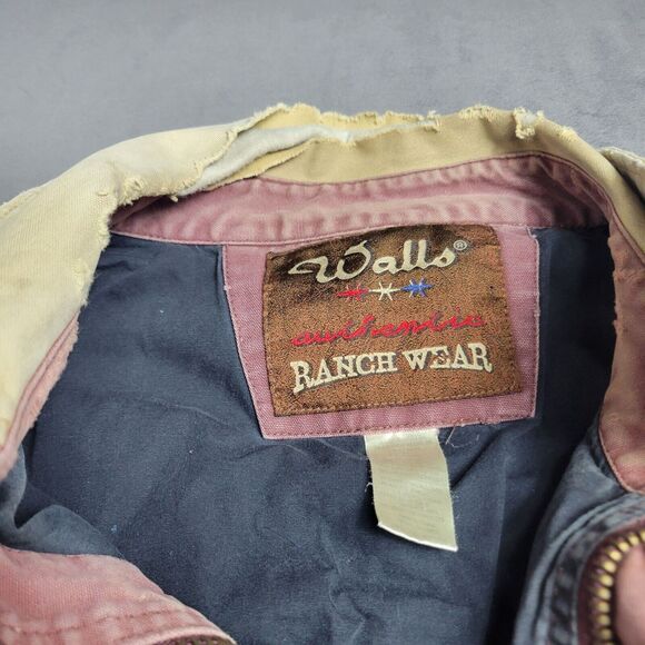 Vintage Walls Ranch Wear Work Jacket With Corduroy Collar - Distressed Style Men - Picture 13 of 16